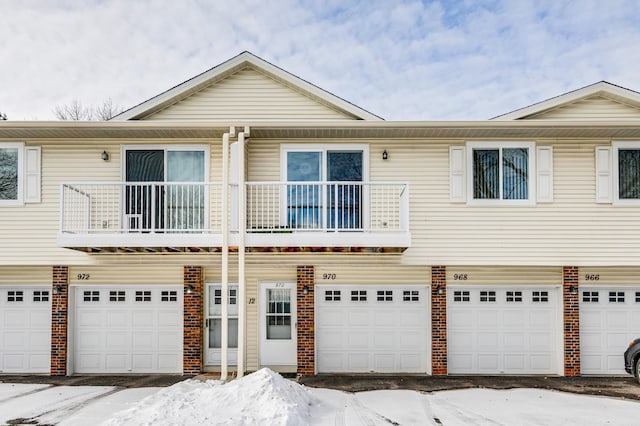 view of property with a garage