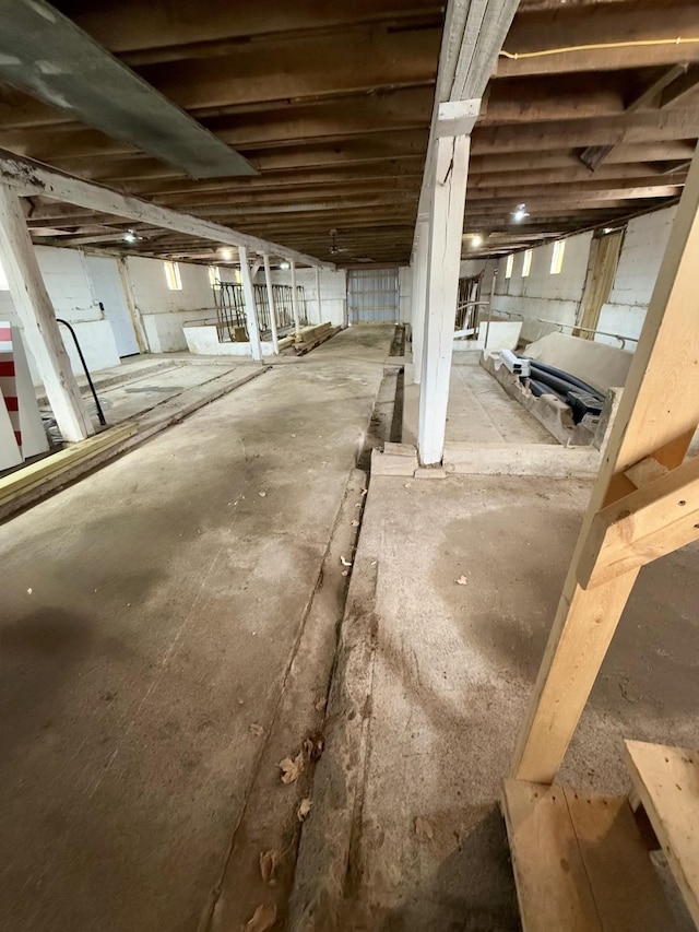 view of basement