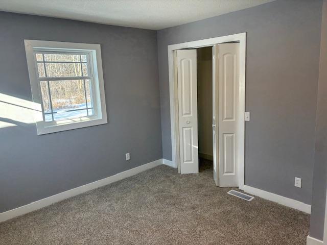 unfurnished bedroom with carpet flooring