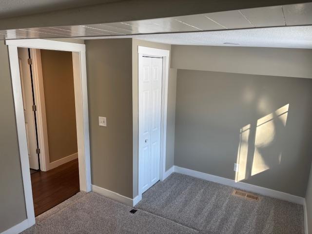 interior space featuring carpet floors