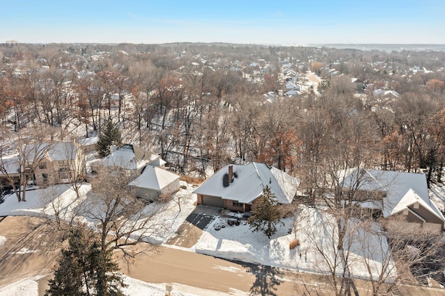 view of snowy aerial view