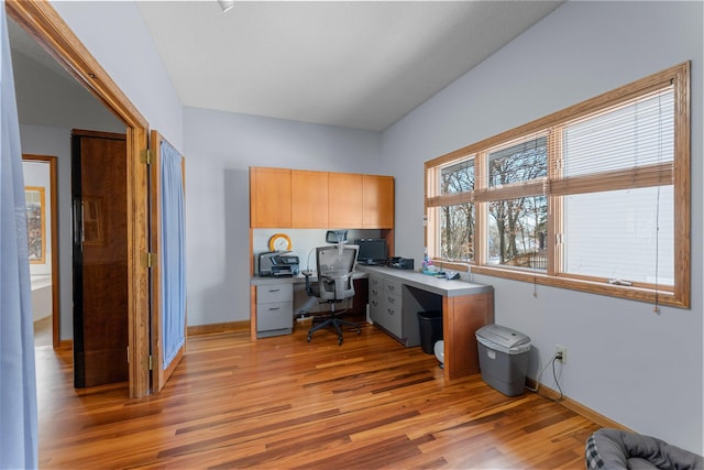 office featuring light hardwood / wood-style floors