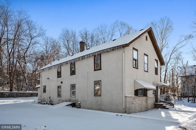 view of snowy exterior