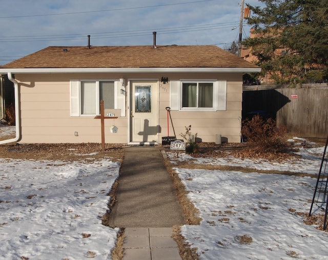 view of bungalow-style house