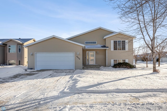 view of front of home featuring a garage