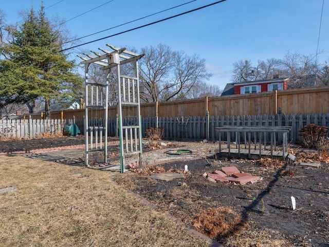 view of yard with a playground