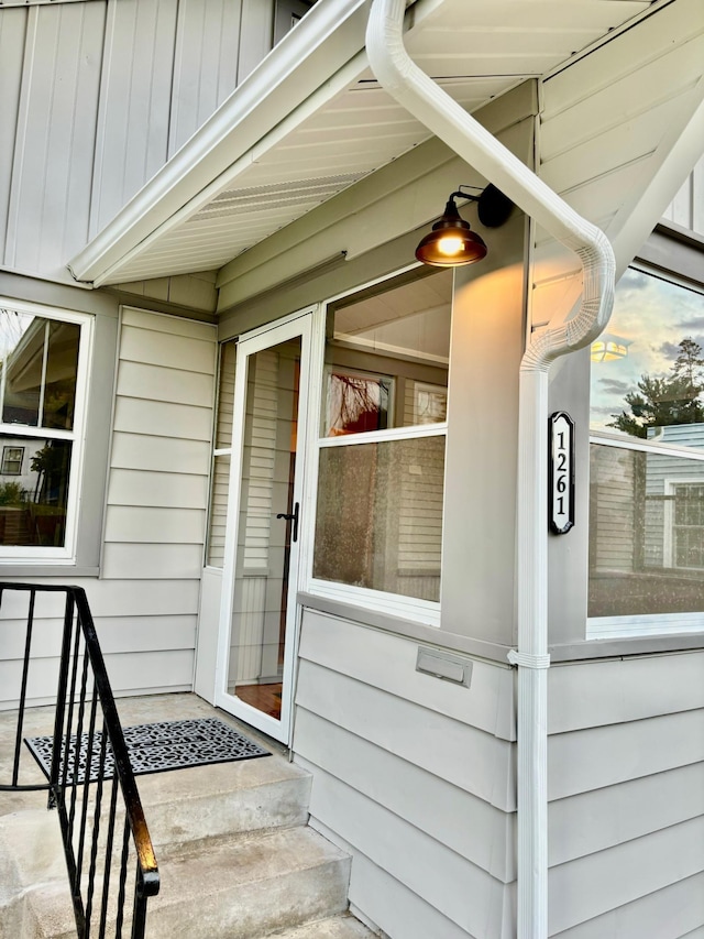 view of doorway to property