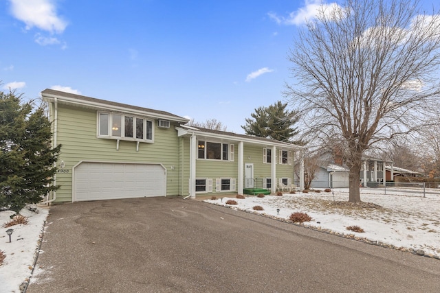 bi-level home with a garage