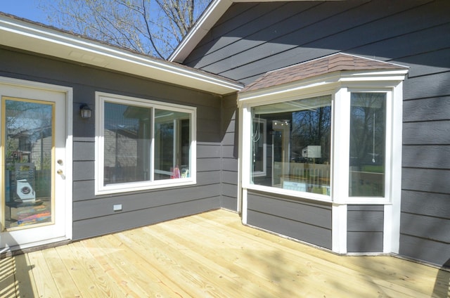 view of wooden deck
