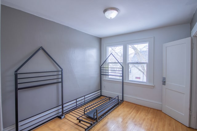 entryway with wood-type flooring