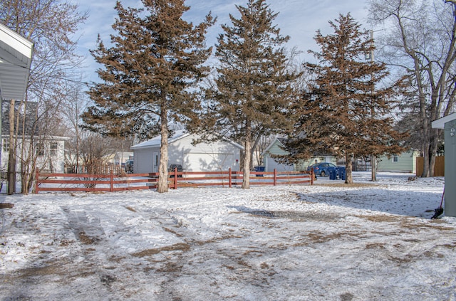 view of snowy yard