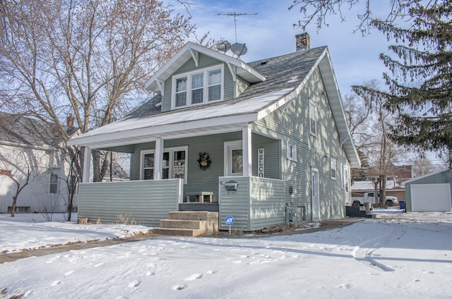 view of front of house with a porch