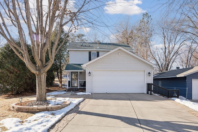 front facade featuring a garage