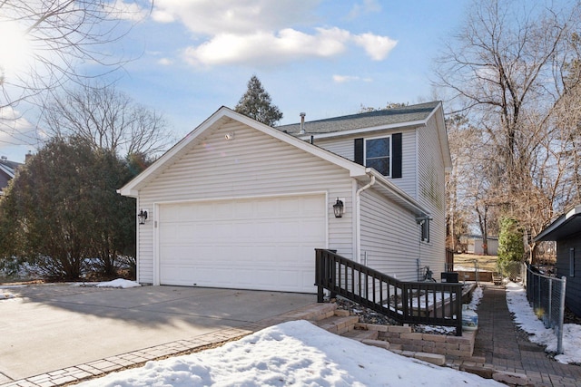 view of property with a garage