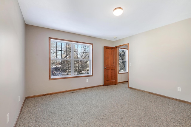 view of carpeted empty room