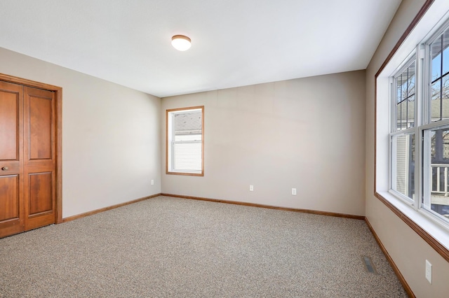 view of carpeted empty room