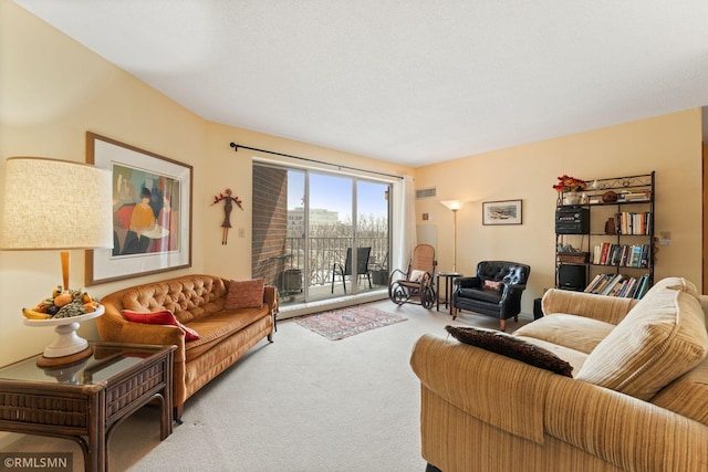 view of carpeted living room