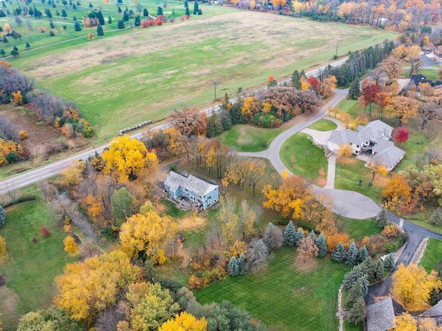 bird's eye view with a rural view