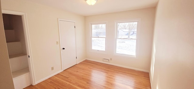 empty room featuring light hardwood / wood-style flooring