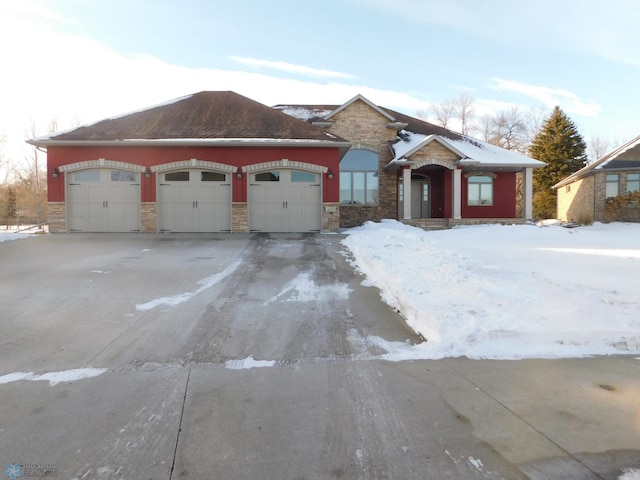 view of front of home featuring a garage