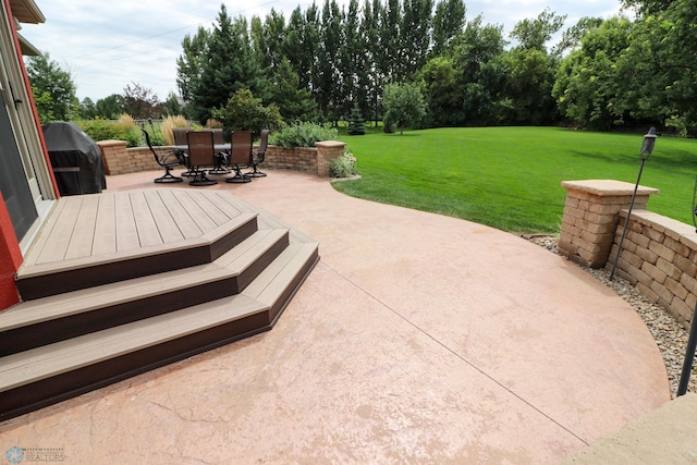 view of patio / terrace featuring grilling area