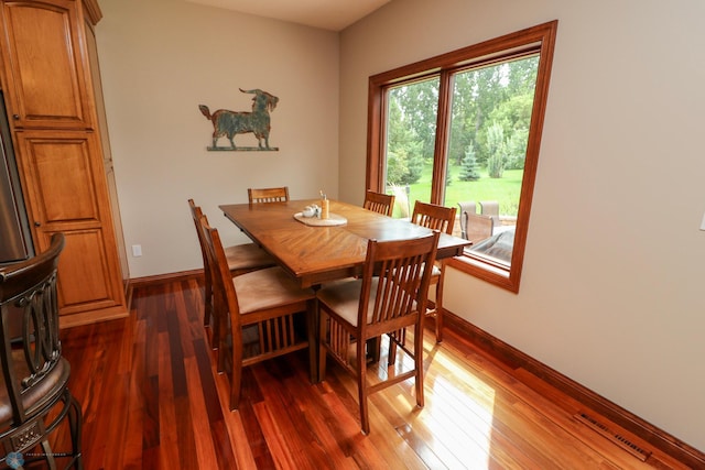 dining room featuring dark hardwood / wood-style floors