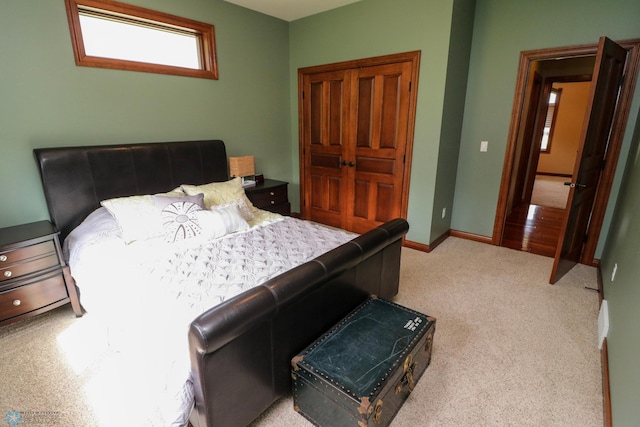 view of carpeted bedroom