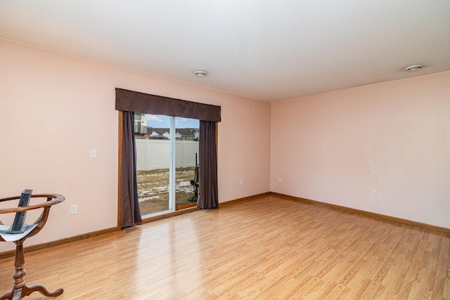 empty room featuring light wood-type flooring