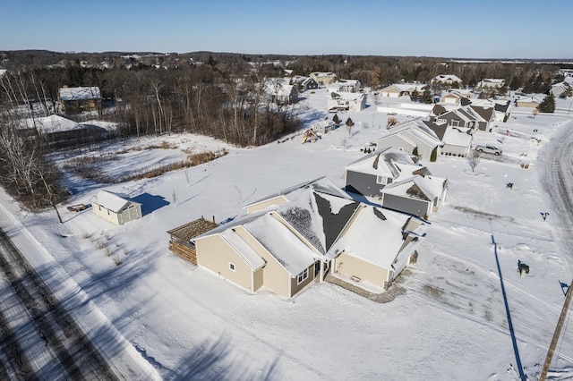 view of snowy aerial view