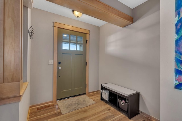 foyer featuring light hardwood / wood-style flooring