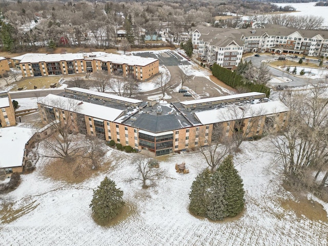 view of snowy aerial view