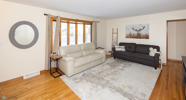 living room featuring hardwood / wood-style flooring