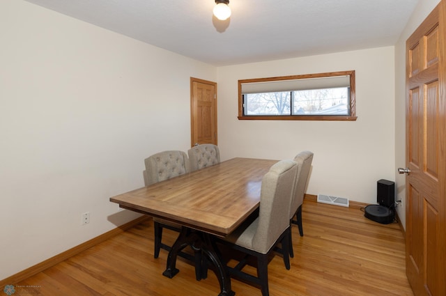 dining area featuring light hardwood / wood-style floors