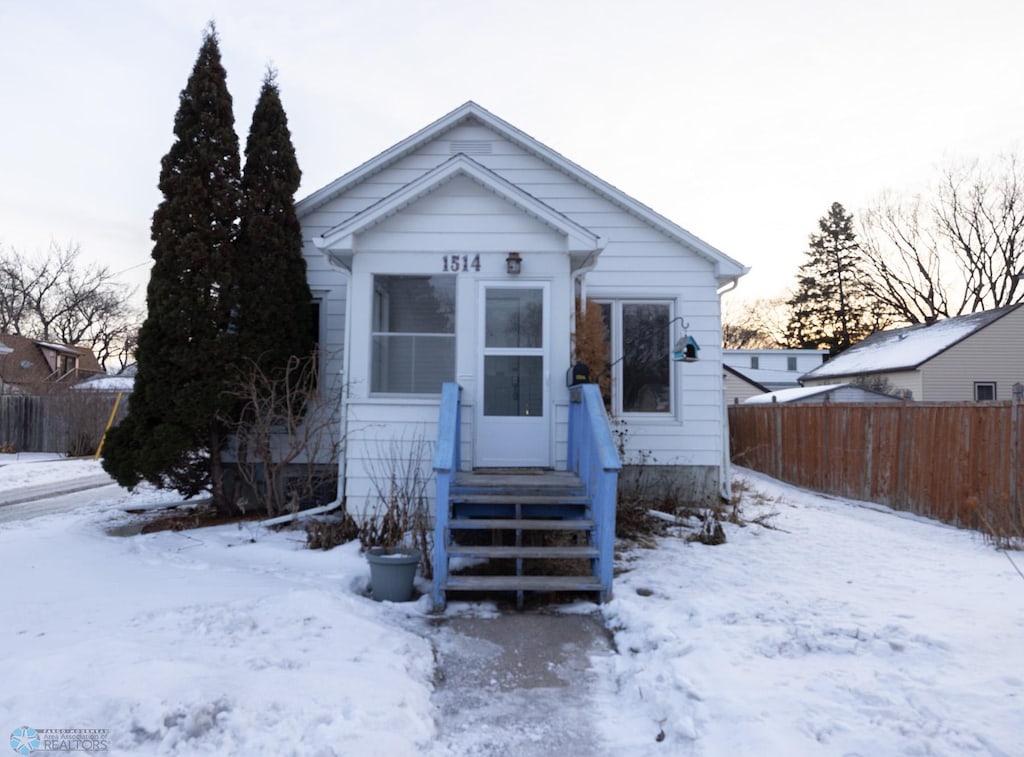 view of bungalow-style house