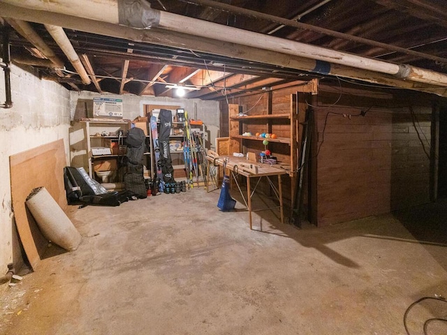 view of basement