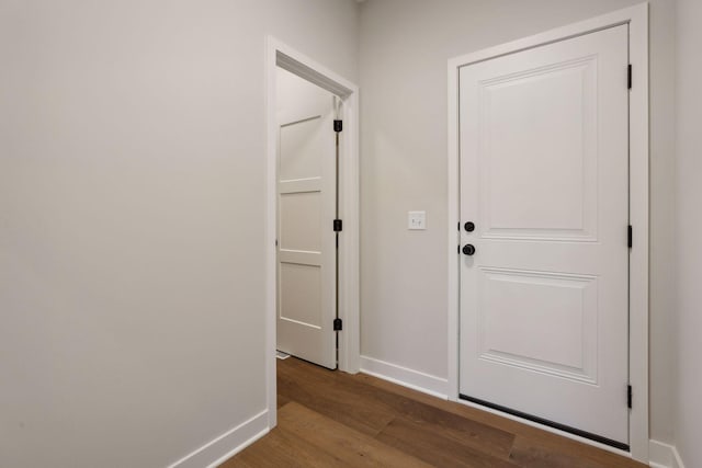 doorway featuring light hardwood / wood-style floors