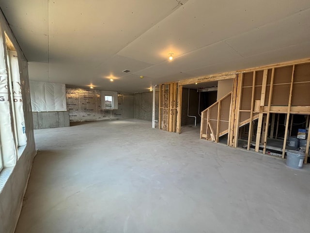 view of basement