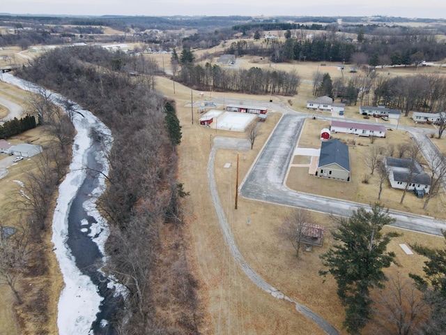 bird's eye view featuring a rural view