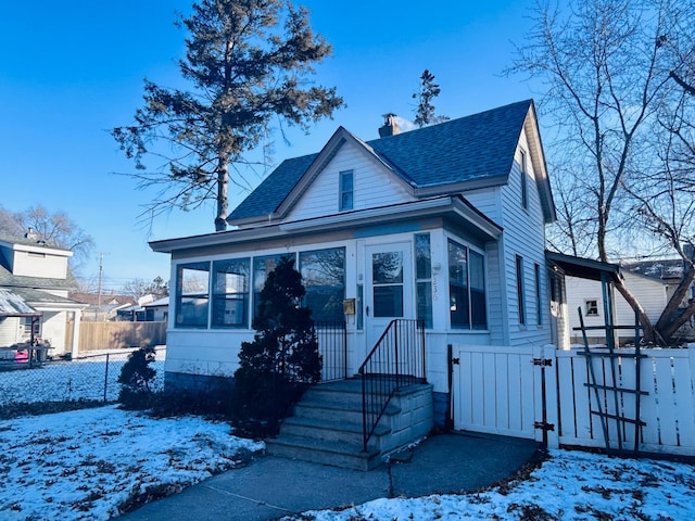 view of bungalow-style home