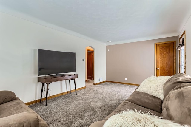 view of carpeted living room