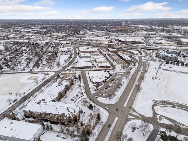 view of snowy aerial view