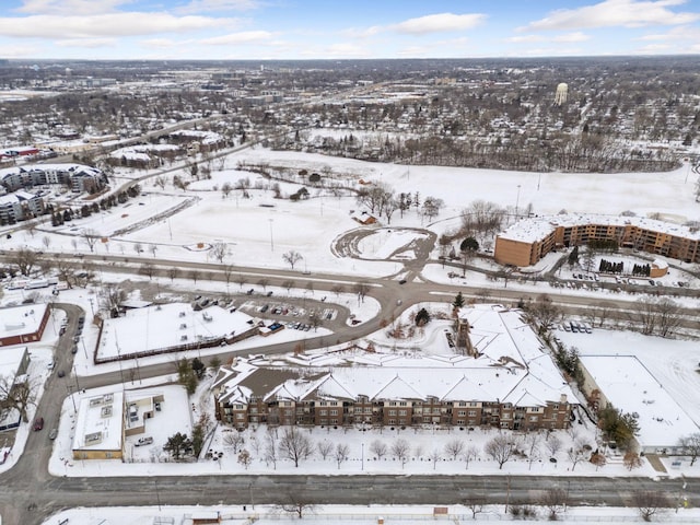 view of snowy aerial view