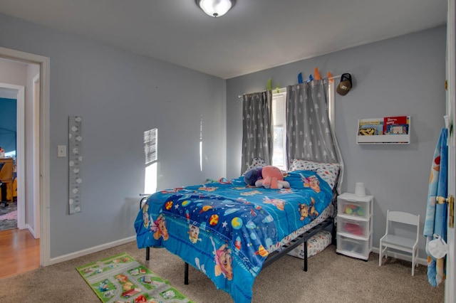 view of carpeted bedroom