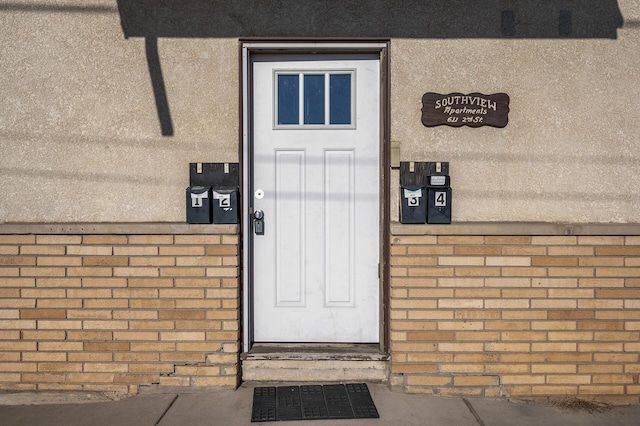 view of doorway to property