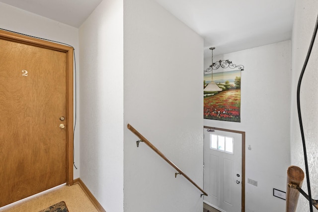 entryway with baseboards