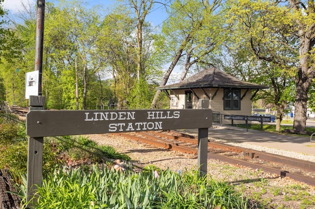 view of community sign