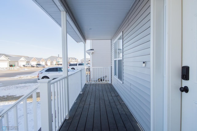 balcony featuring a porch