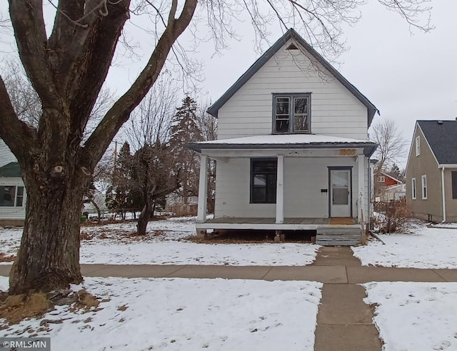 view of front of house with a porch