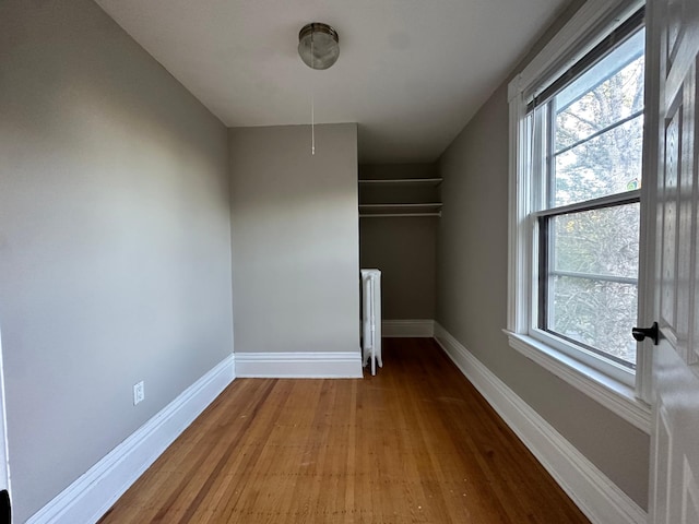 interior space with hardwood / wood-style flooring