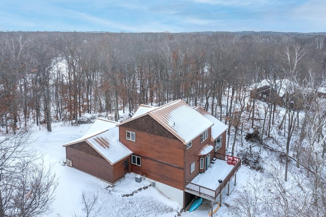 view of snowy aerial view